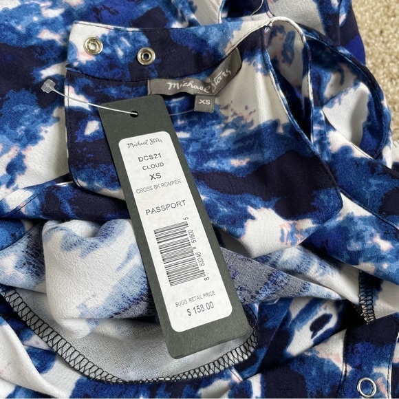 NEW Revolve Michael Stars Cross Back Passport Blue Tie Dye Halter Women’s XS - Picture 5 of 11